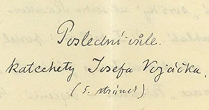 Obr: Páter Josef Vojáček:<br>Věci poslední